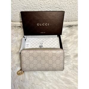 Authentic GUCCI Guccissima Zip Around GG Signature Continental Wallet